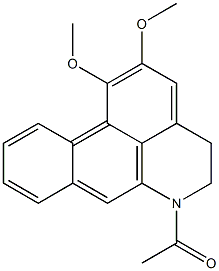 6-Acetyl-1,2-dimethoxy-5,6-dihydro-4H-dibenzo[de,g]quinoline Struktur