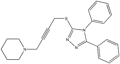 4,5-Diphenyl-3-[[4-piperidino-2-butynyl]thio]-4H-1,2,4-triazole Struktur