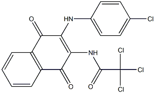 2-(4-Chlorophenyl)amino-3-(trichloroacetyl)amino-1,4-naphthoquinone,,结构式
