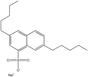 3,7-Dipentyl-1-naphthalenesulfonic acid sodium salt Structure