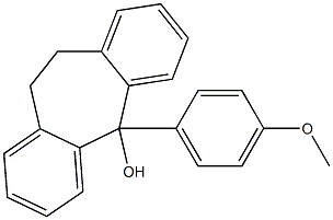 10,11-Dihydro-5-(4-methoxyphenyl)-5H-dibenzo[a,d]cycloheptene-5-ol Struktur