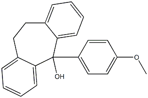 10,11-Dihydro-5-(4-methoxyphenyl)-5H-dibenzo[a,d]cycloheptene-5-ol 结构式