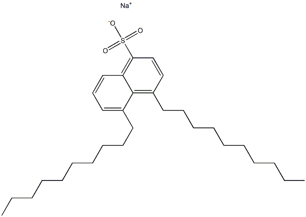 4,5-Didecyl-1-naphthalenesulfonic acid sodium salt Structure