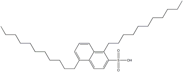 1,5-Diundecyl-2-naphthalenesulfonic acid Structure