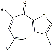 5,7-Dibromo-3-methyl-8H-cyclohepta[b]furan-8-one Struktur