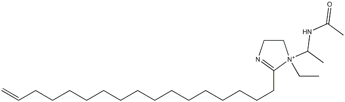 1-[1-(Acetylamino)ethyl]-1-ethyl-2-(16-heptadecenyl)-2-imidazoline-1-ium Struktur