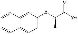 (R)-2-(2-ナフチルオキシ)プロパン酸 化学構造式