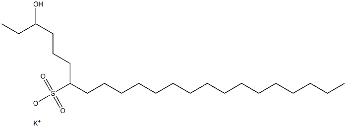 3-Hydroxytricosane-7-sulfonic acid potassium salt Struktur