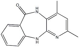 5,11-Dihydro-2,4-dimethyl-6H-pyrido[2,3-b][1,4]benzodiazepin-6-one,,结构式