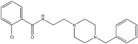 2-Chloro-N-[2-(4-benzyl-1-piperazinyl)ethyl]benzamide,,结构式