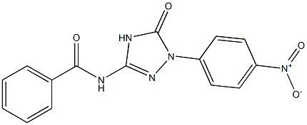 N-[[1-(4-Nitrophenyl)-4,5-dihydro-5-oxo-1H-1,2,4-triazol]-3-yl]benzamide Struktur