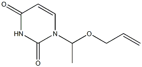 1-[1-(2-プロペニルオキシ)エチル]ウラシル 化学構造式