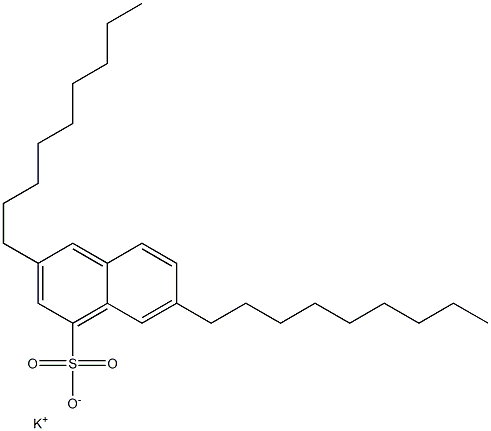3,7-ジノニル-1-ナフタレンスルホン酸カリウム 化学構造式