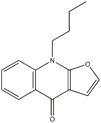 9-Butylfuro[2,3-b]quinolin-4(9H)-one Struktur