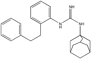 1-(1-アダマンチル)-3-[2-(2-フェニルエチル)フェニル]グアニジン 化学構造式