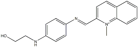 2-[[4-[(2-Hydroxyethyl)amino]phenyl]iminomethyl]-1-methylquinolin-1-ium Structure