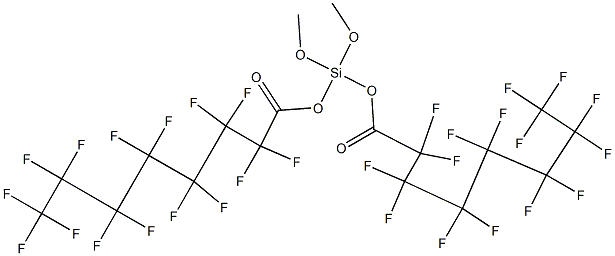 Bis(2,2,3,3,4,4,5,5,6,6,7,7,8,8,8-pentadecafluorooctanoic acid)dimethoxysilanediyl ester Structure