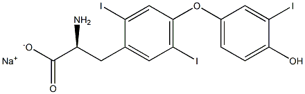 (S)-2-Amino-3-[4-(4-hydroxy-3-iodophenoxy)-2,5-diiodophenyl]propanoic acid sodium salt Structure