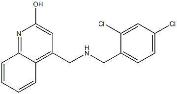 4-[(2,4-Dichlorobenzyl)aminomethyl]quinolin-2-ol 结构式