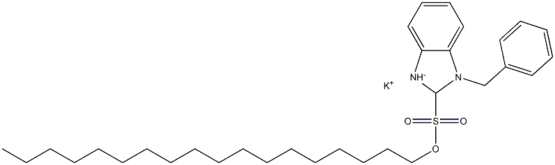 1-Benzyl-2,3-dihydro-2-octadecyl-1H-benzimidazole-2-sulfonic acid potassium salt Structure