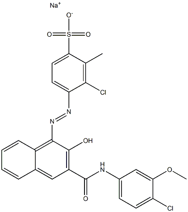  3-Chloro-2-methyl-4-[[3-[[(4-chloro-3-methoxyphenyl)amino]carbonyl]-2-hydroxy-1-naphtyl]azo]benzenesulfonic acid sodium salt