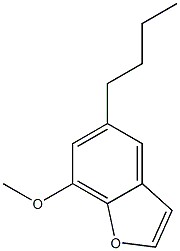 5-Butyl-7-methoxybenzofuran,,结构式