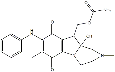  8-[[(Aminocarbonyl)oxy]methyl]-6-anilino-1,1a,2,8,8a,8b-hexahydro-8a-hydroxy-1,5-dimethylazirino[2',3':3,4]pyrrolo[1,2-a]indole-4,7-dione