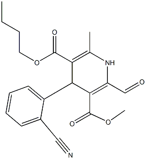 4-(2-Cyano-phenyl)-2-formyl-6-methyl-1,4-dihydropyridine-3,5-dicarboxylic acid 3-methyl 5-butyl ester