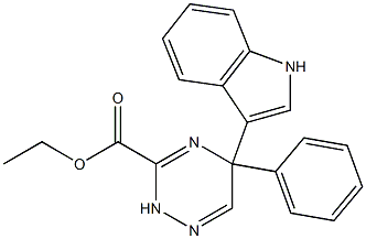 5-(1H-Indol-3-yl)-3-(ethoxycarbonyl)-5-phenyl-2,5-dihydro-1,2,4-triazine 结构式