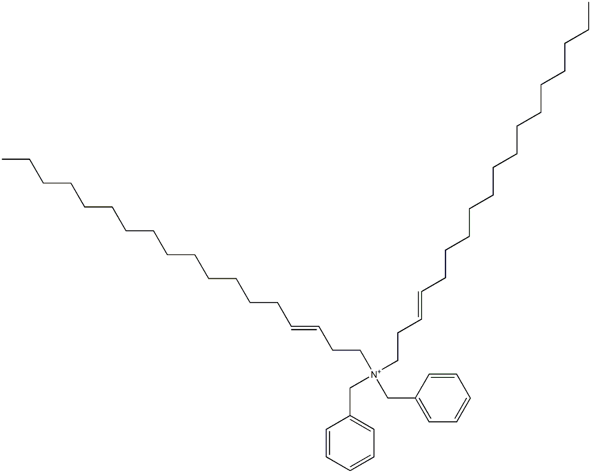 ジ(3-オクタデセニル)ジベンジルアミニウム 化学構造式
