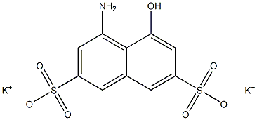 4-Amino-5-hydroxy-2,7-naphthalenedisulfonic acid dipotassium salt Structure
