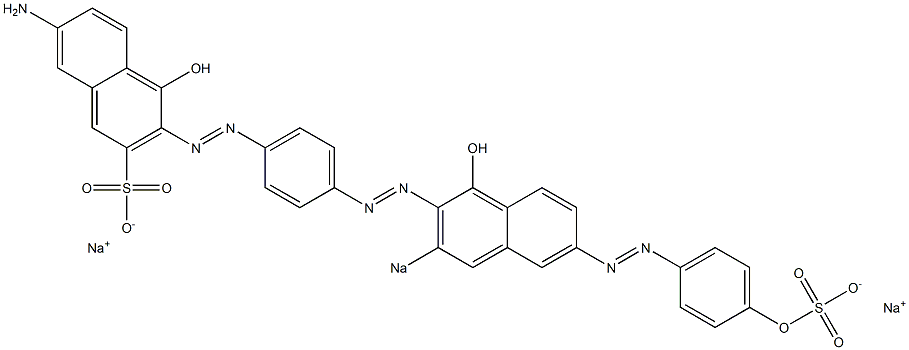 7-Amino-4-hydroxy-3-[[4-[[1-hydroxy-6-[(4-hydroxyphenyl)azo]-3-sodiosulfo-2-naphthalenyl]azo]phenyl]azo]naphthalene-2-sulfonic acid sodium salt Structure