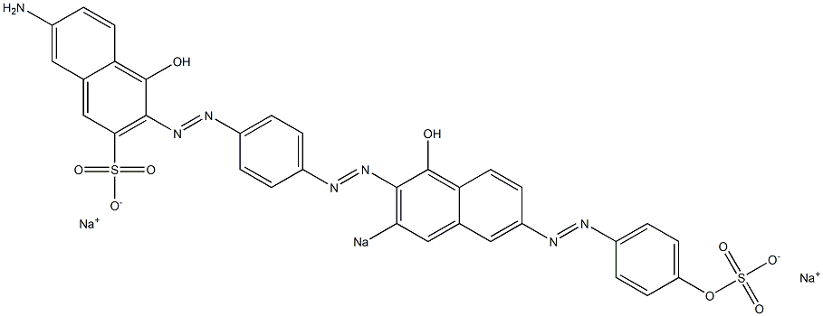 7-Amino-4-hydroxy-3-[[4-[[1-hydroxy-6-[(4-hydroxyphenyl)azo]-3-sodiosulfo-2-naphthalenyl]azo]phenyl]azo]naphthalene-2-sulfonic acid sodium salt 结构式