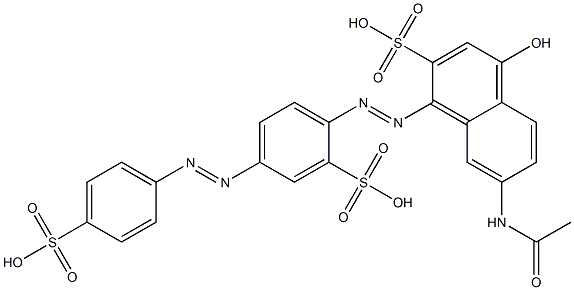 7-Acetylamino-4-hydroxy-1-[4-(4-sulfophenylazo)-2-sulfophenylazo]-2-naphthalenesulfonic acid