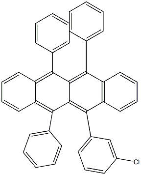 5-(3-クロロフェニル)-6,11,12-トリフェニルナフタセン 化学構造式