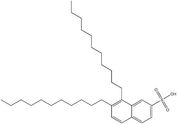 7,8-Diundecyl-2-naphthalenesulfonic acid Struktur