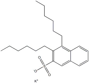 3,4-Dihexyl-2-naphthalenesulfonic acid potassium salt Struktur