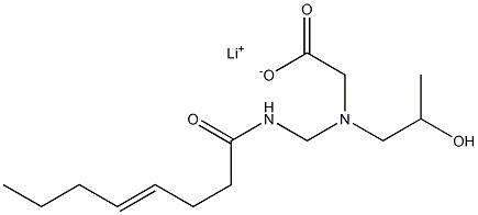 N-(2-Hydroxypropyl)-N-(4-octenoylaminomethyl)glycine lithium salt Structure