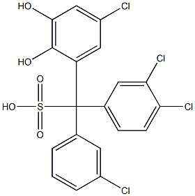  (3-Chlorophenyl)(3,4-dichlorophenyl)(5-chloro-2,3-dihydroxyphenyl)methanesulfonic acid