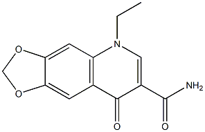 1,4-Dihydro-1-ethyl-4-oxo-6,7-(methylenedioxy)quinoline-3-carboxamide,,结构式