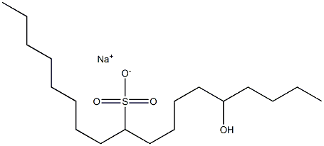 14-Hydroxyoctadecane-9-sulfonic acid sodium salt Struktur