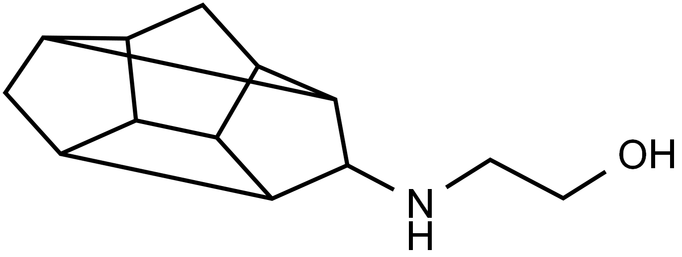 2-[(ペンタシクロ[5.4.0.02,6.03,10.05,9]ウンデカン-8-イル)アミノ]エタノール 化学構造式