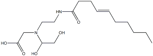 N-(1,2-Dihydroxyethyl)-N-[2-(4-decenoylamino)ethyl]aminoacetic acid Structure