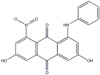 1-Anilino-3,6-dihydroxy-8-nitroanthraquinone Structure