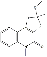 2-Methoxy-2,5-dimethyl-2,3-dihydrofuro[3,2-c]quinoline-4(5H)-one Struktur