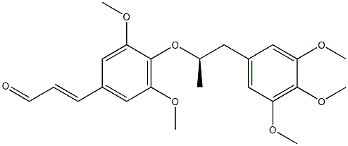 3-[3,5-Dimethoxy-4-[[(R)-3-(3,4,5-trimethoxyphenyl)propan-2-yl]oxy]phenyl]-2-propen-1-al 结构式