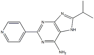 8-イソプロピル-2-(4-ピリジニル)アデニン 化学構造式