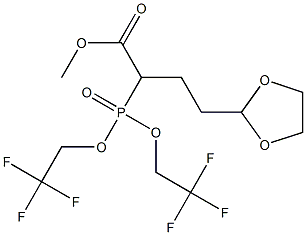 2-[Bis(2,2,2-trifluoroethoxy)phosphinyl]-4-(1,3-dioxolan-2-yl)butyric acid methyl ester Structure