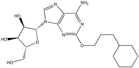 2-(3-Cyclohexylpropyloxy)adenosine Structure