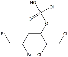 りん酸水素(2,3-ジブロモプロピル)(2,3-ジクロロプロピル) 化学構造式